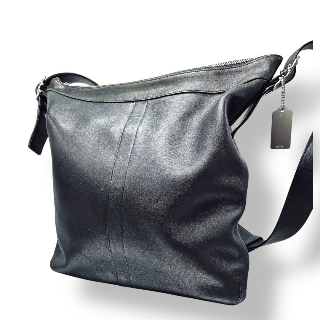 オールドコーチ 9177 黒 ショルダーバッグ A4可 ブラック - メルカリ