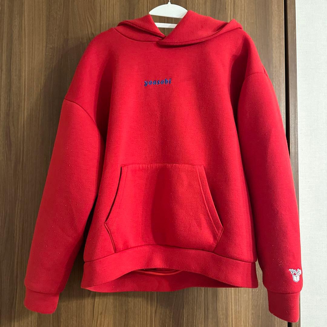 YOASOBIパーカー 夜に駆ける Hoodie レッド - メルカリ