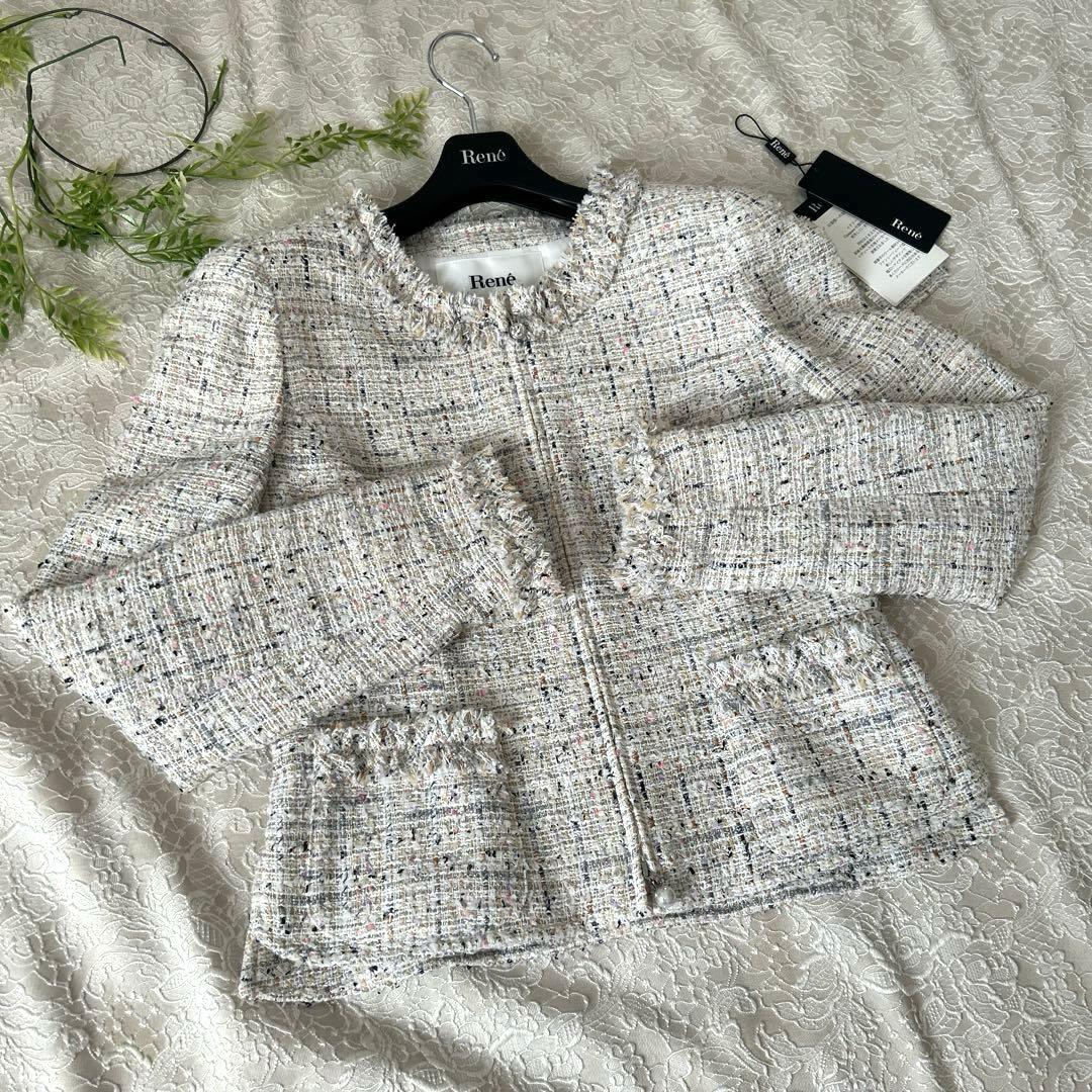 Rene ジャケット　高級イタリー製生地　美品 René - lightgray様専用イタリー製生地 デニムジャケット 34の通販 by