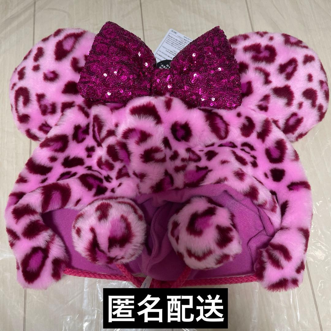 ディズニー ファンキャップ ヒョウ柄 ピンク ミニー リボン - メルカリ