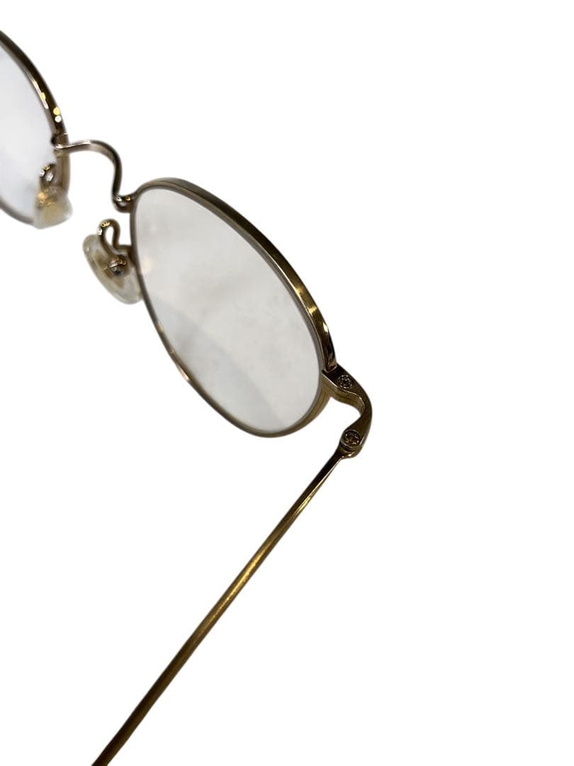 金子眼鏡 チタン ゴールド オーバルフレーム メガネ 45⬜︎20-138 現状