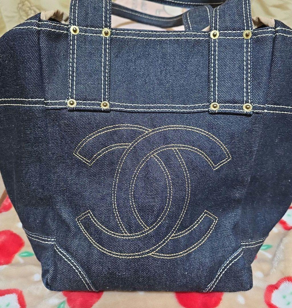 CHANEL デニム ハンドバッグ ノベルティ マチあり - メルカリ