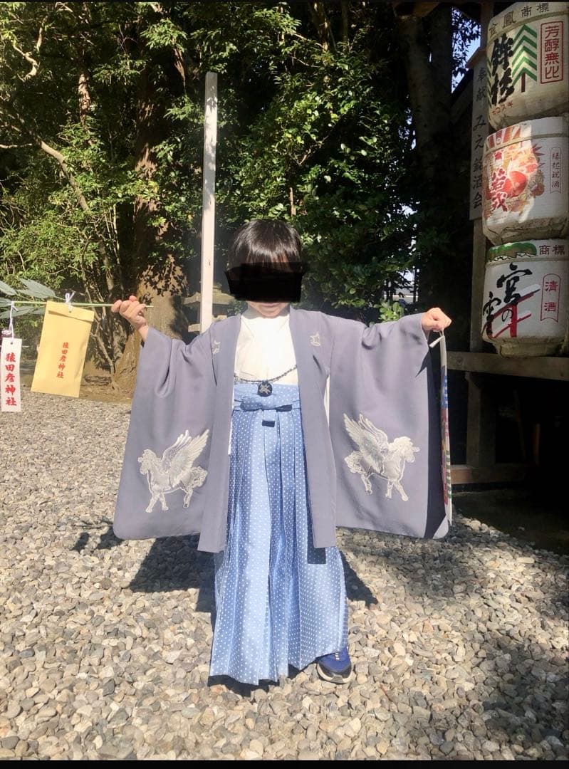 益若つばさプロデュース 七五三 5歳男の子用袴セット ペガサス