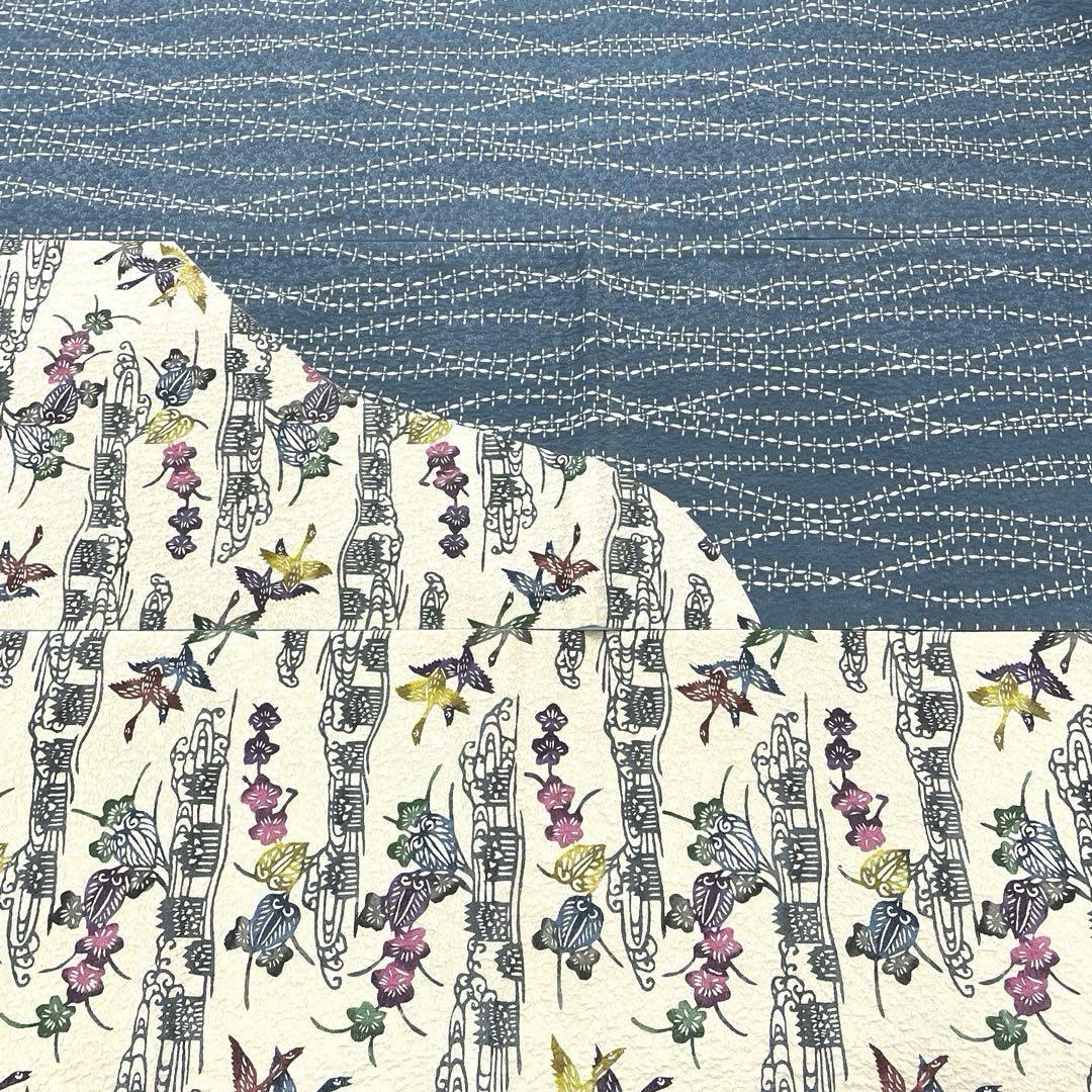 帯6581 ○高級 正絹 紅型 両面全通 リバーシブル 袋帯 - メルカリ