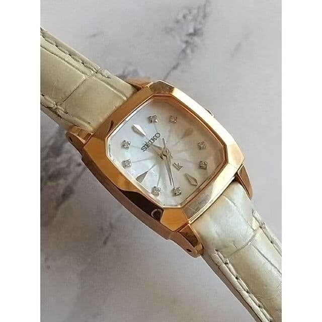 セイコー ルキア 美品 シェル 8Pダイヤモンドレディースクォーツ お取り寄せ セイコー ルキア レディコレクション レディダイヤ