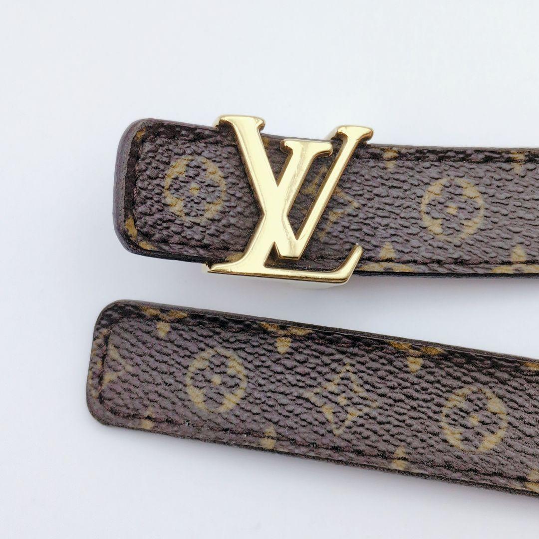 美品✨ルイヴィトン ベルト サンチュール LVイニシャル ゴールド金具