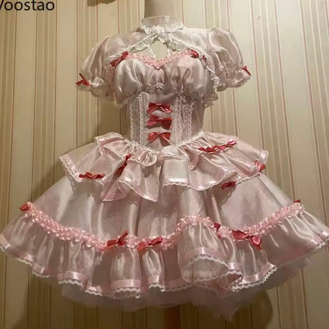 アイドル衣装 生誕祭 コンカフェ ピンクリボンドレス - メルカリ