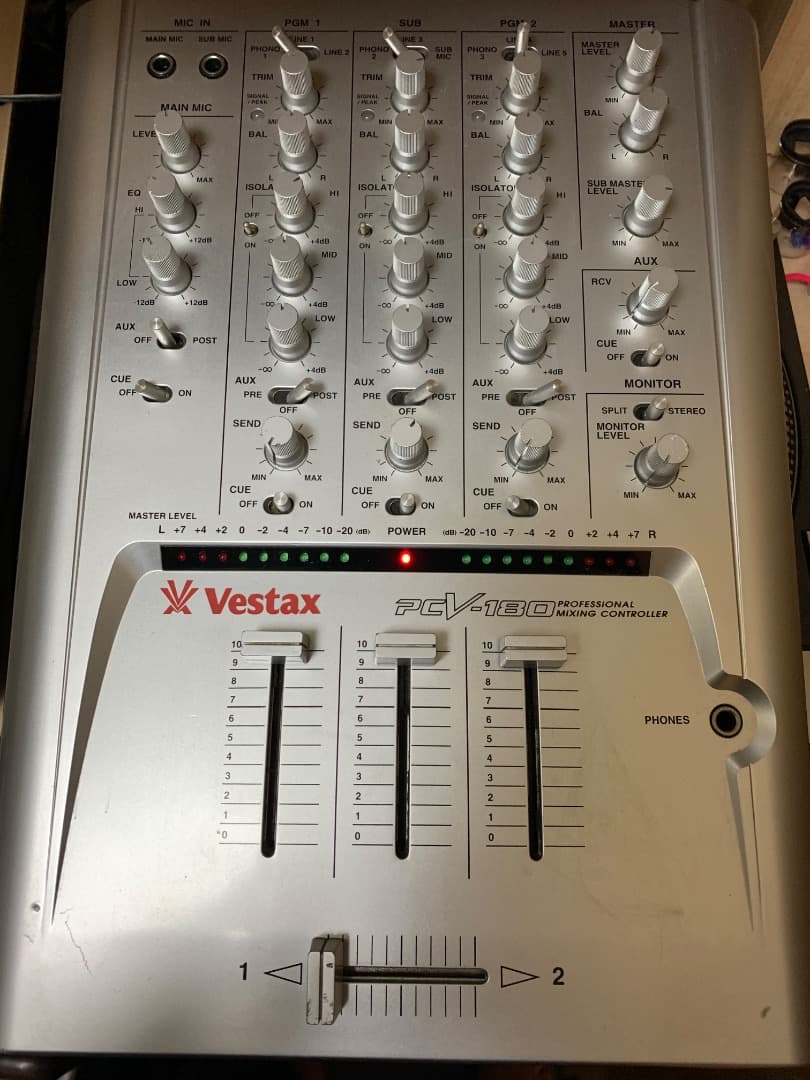 VESTAX DJミキサー　pcv-180 動作確認済 限定1台！セール価格！ロータリー VESTAX PCV-180 - レギュラー
