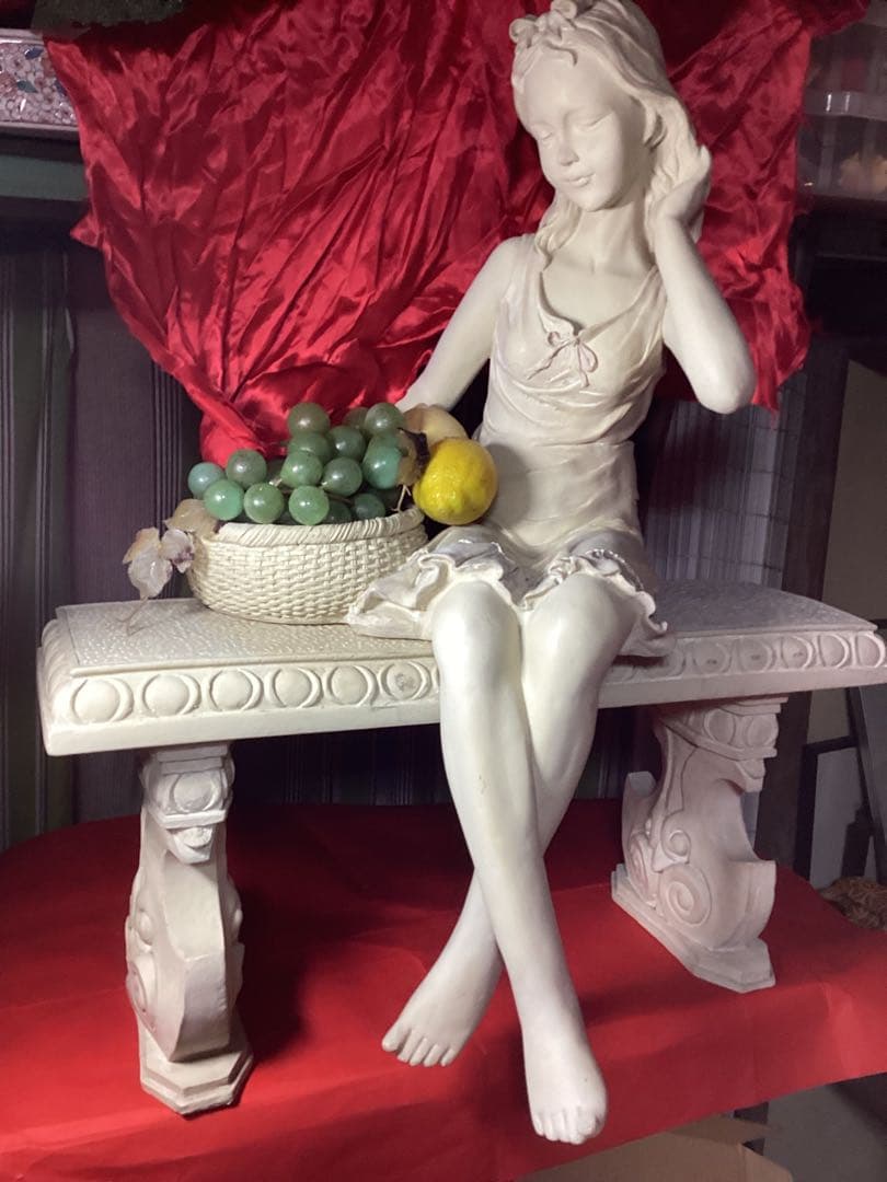 中国製 大理石調 樹脂製 ヴィーナス像 最大幅60㎝高さ70㎝ ホワイト artjapan_02010609