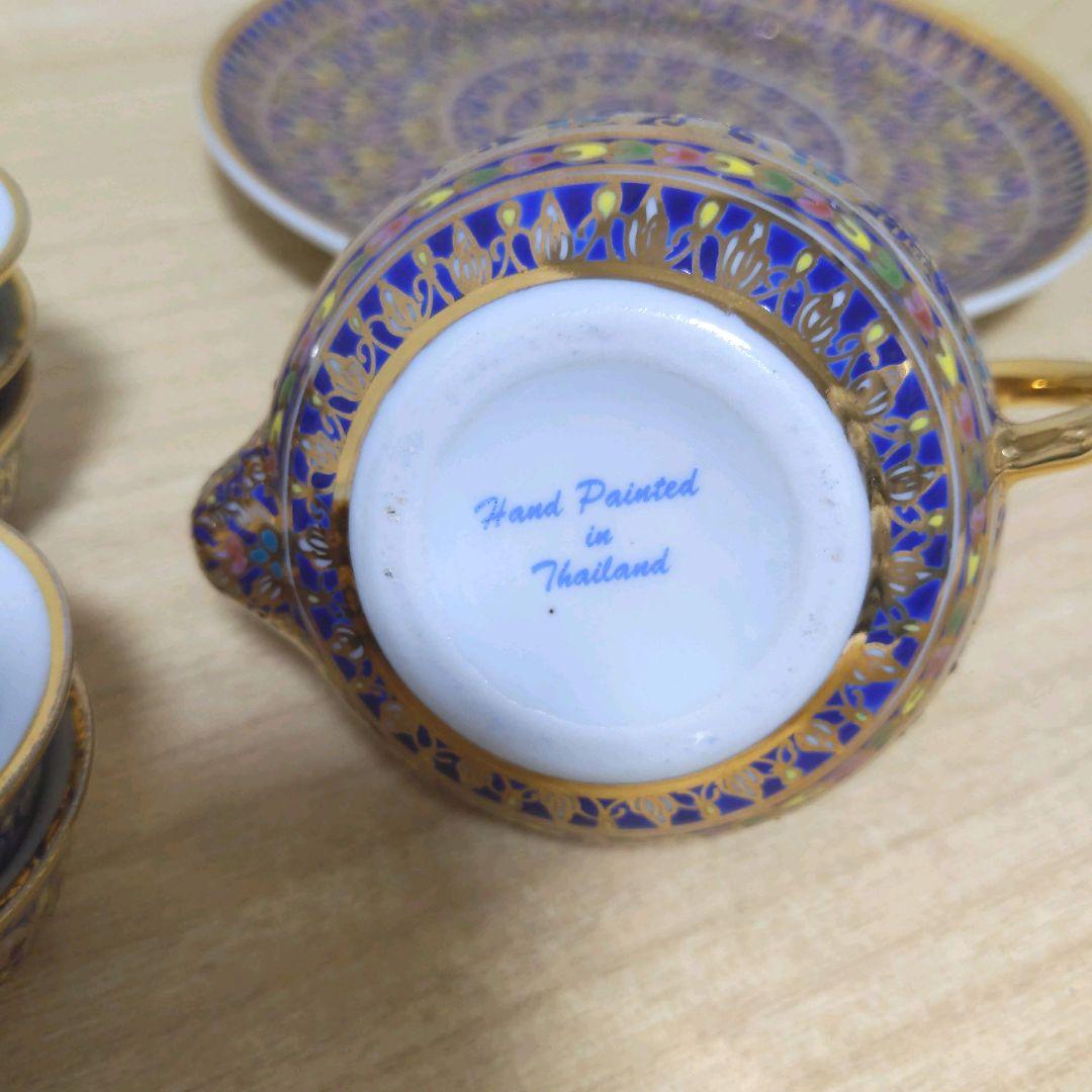 未使用☆タイ ベンジャロン焼き ティーセット 茶器 陶器 - メルカリ