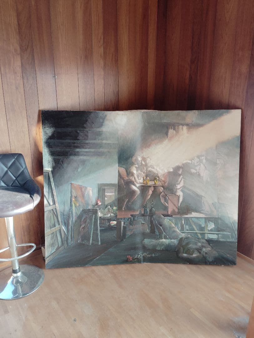 中型絵画　「酒と薔薇の日々」油彩画 現代アート 静物画 薔薇とワイン2 | iichi 日々の暮らしを心地よくするハンドメイドや