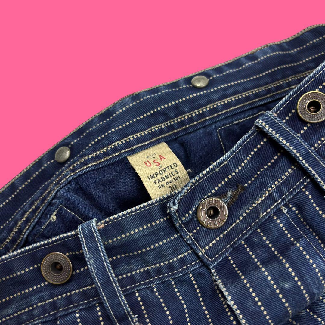 RRL ウォバッシュストライプ デニムペインターパンツ バックルバック