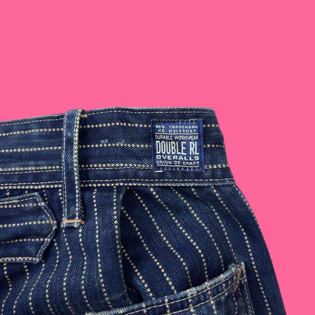 RRL ウォバッシュストライプ デニムペインターパンツ バックルバック