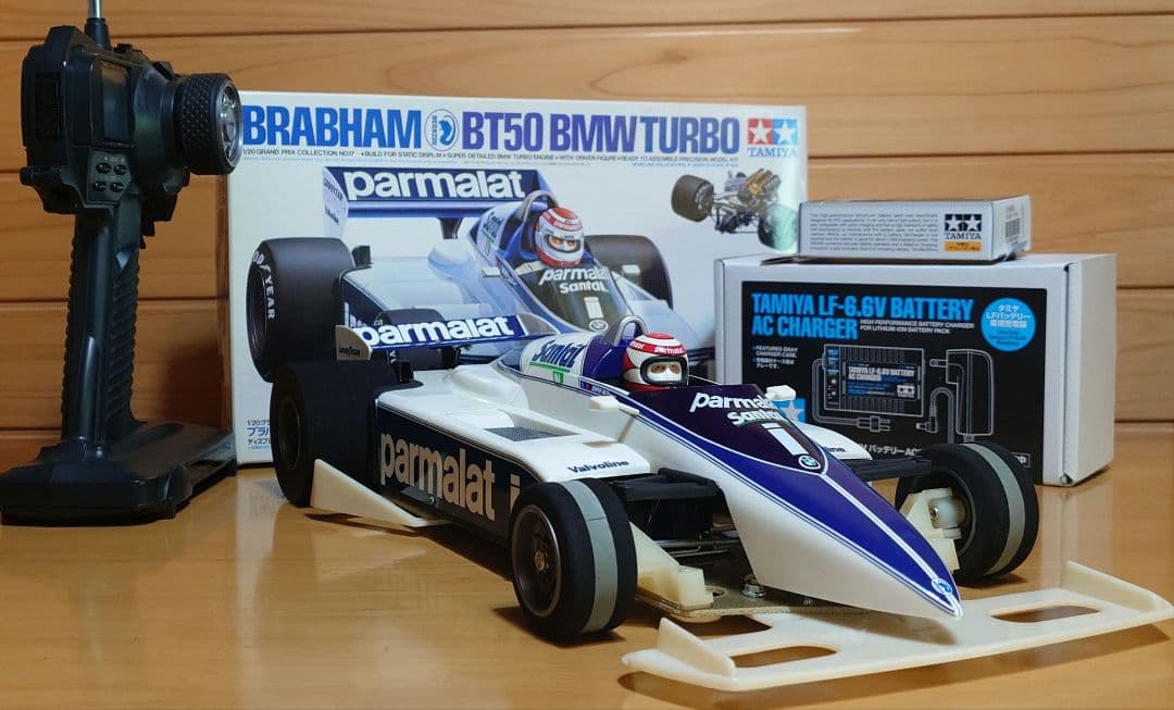 タミヤブラバムBT50競技用スペシャルLEDライト付＆プロポバッテリー…付