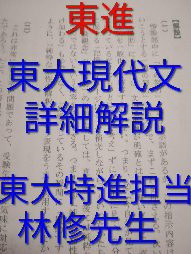 東進 林修先生の東大現代文2010年-2019年の解説解答採点基準 駿台 鉄緑