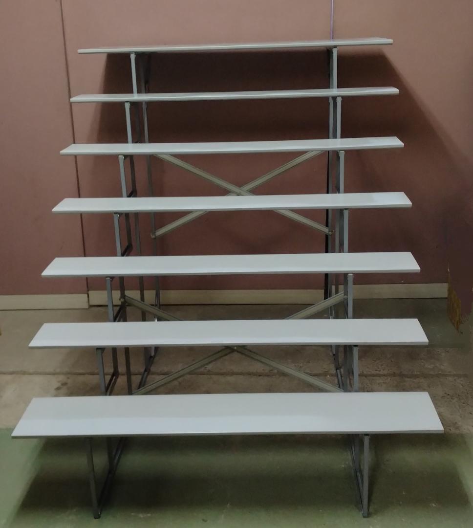 B06 雛人形用7段飾り ひな段 スチール台40号☆中古品 高さ約128cm