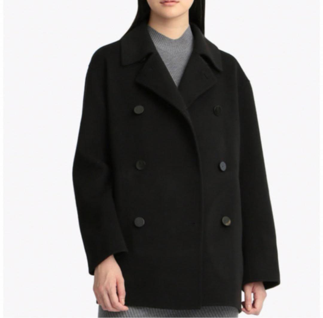 美品✨セオリー カシミヤ ダブルフェイス 木製ボタン ピーコート P