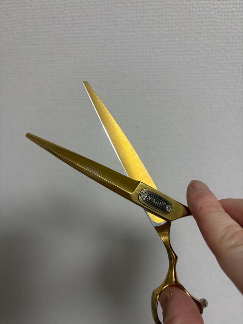 美容師 金シザー2丁セットWAHL - メルカリ