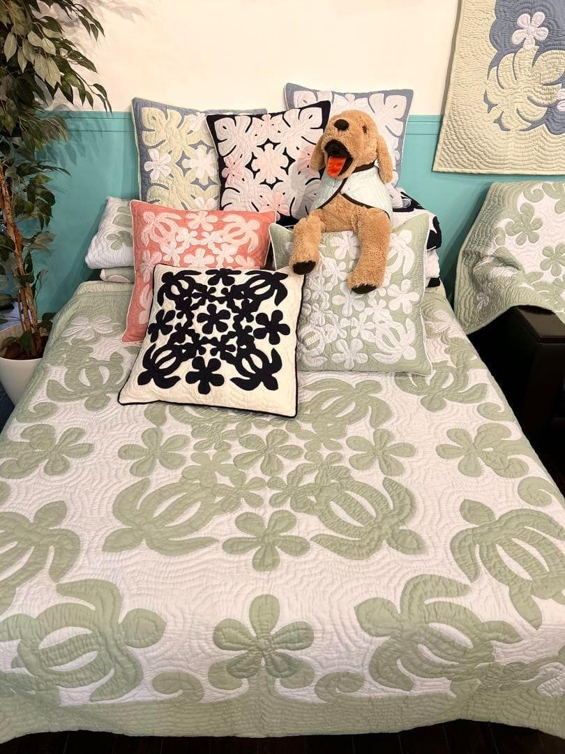 クプナ♡タペストリー♡ホヌ♡153×153♡セルドングリーン♡