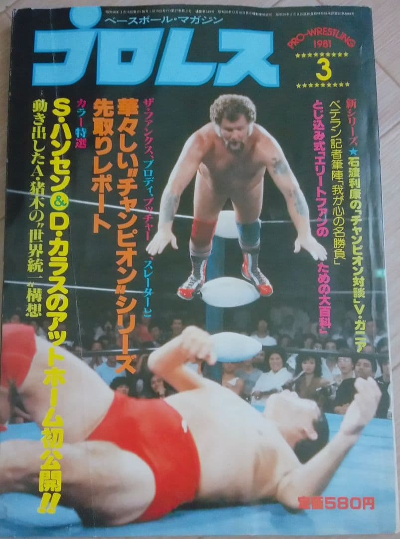 月刊プロレス 1981年3月号 通巻349号 ベースボールマガジン社 G馬場 ベースボール・マガジン社 BBM＠BOOK CART
