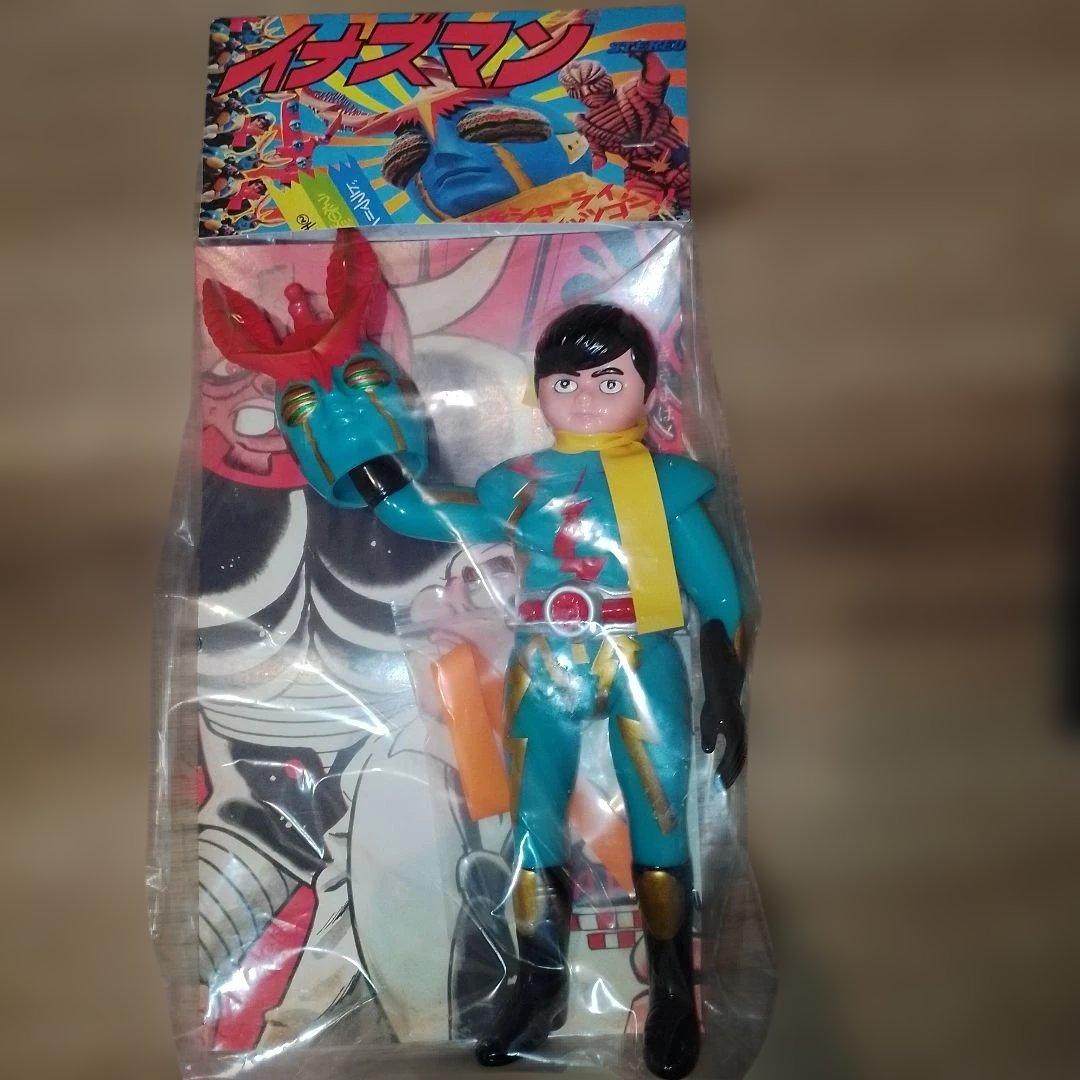 イナズマン　塗装版 面取れ　ソフビ 約25cm Yahoo!オークション - イナズマン 面取れソフビ 25センチ ポピー正規品