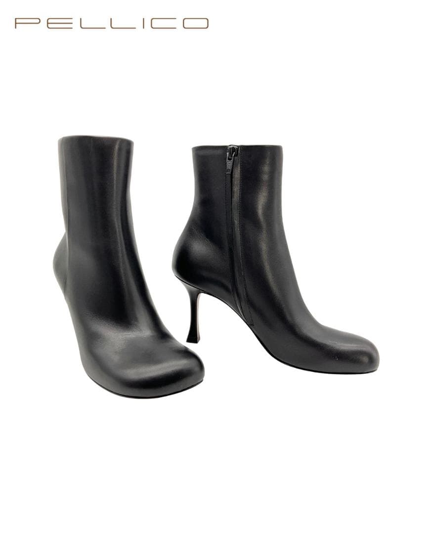 未使用】PELLICO セミスクエアトゥ パンプス ブラック 38 - メルカリ