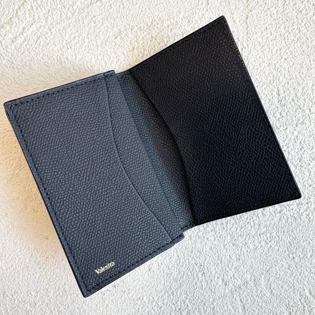 Valextra ヴァレクストラ 名刺ケース カードケース 財布 ネイビー