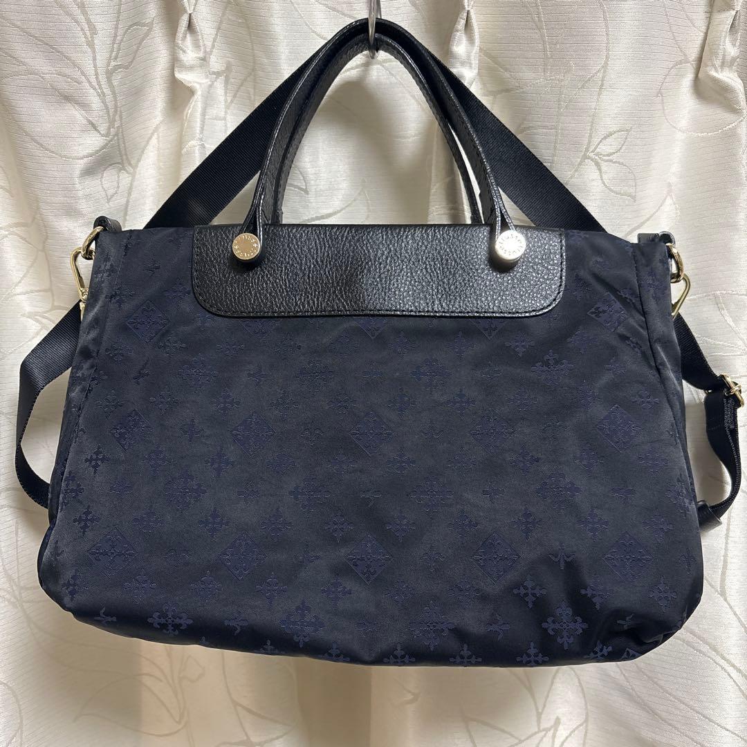 ほぼ未使用ラシット三層構造整理整頓メタルロゴ2way - バッグ工場 直営 店