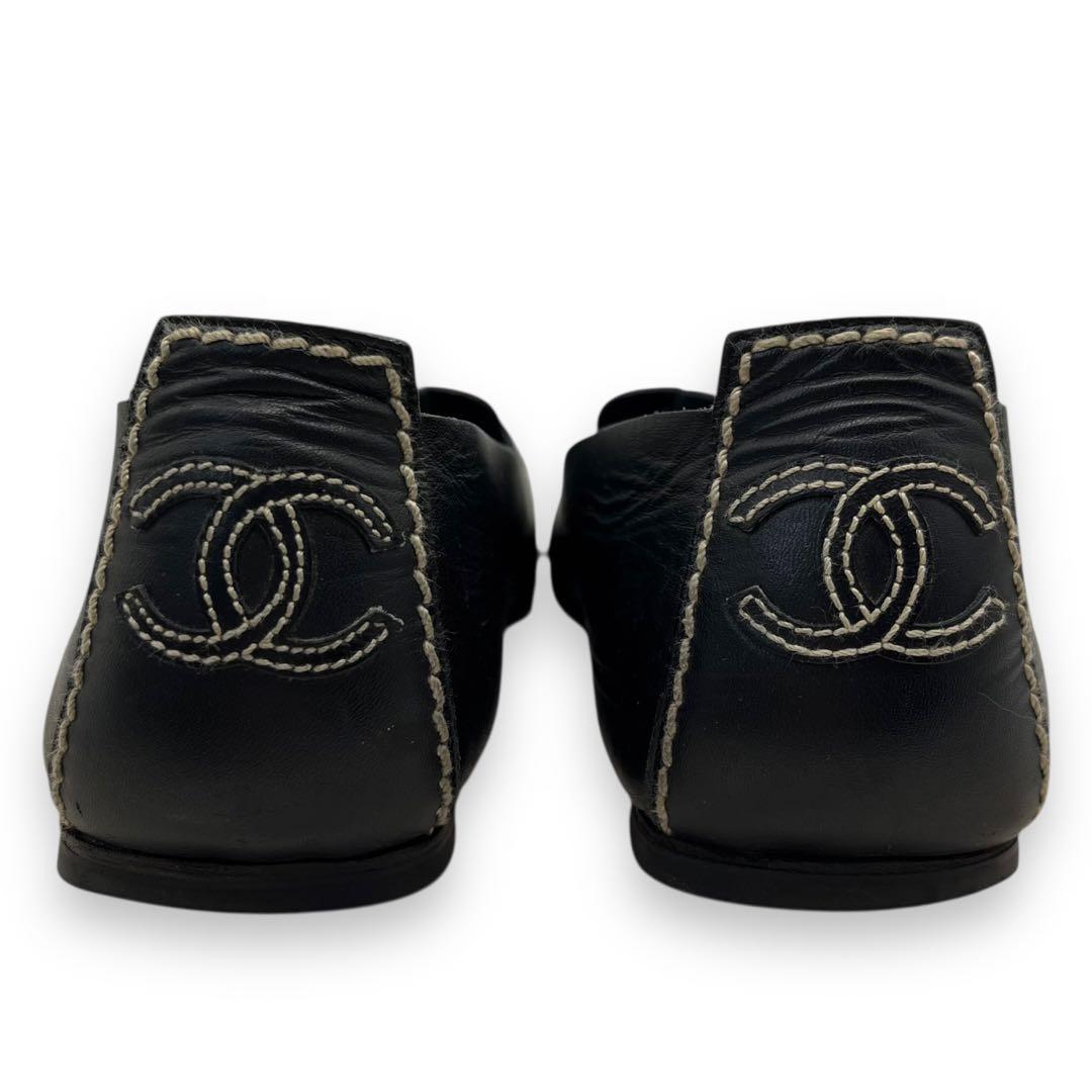 CHANEL シャネル ココマーク ステッチ ドライビングシューズ 24.0cm