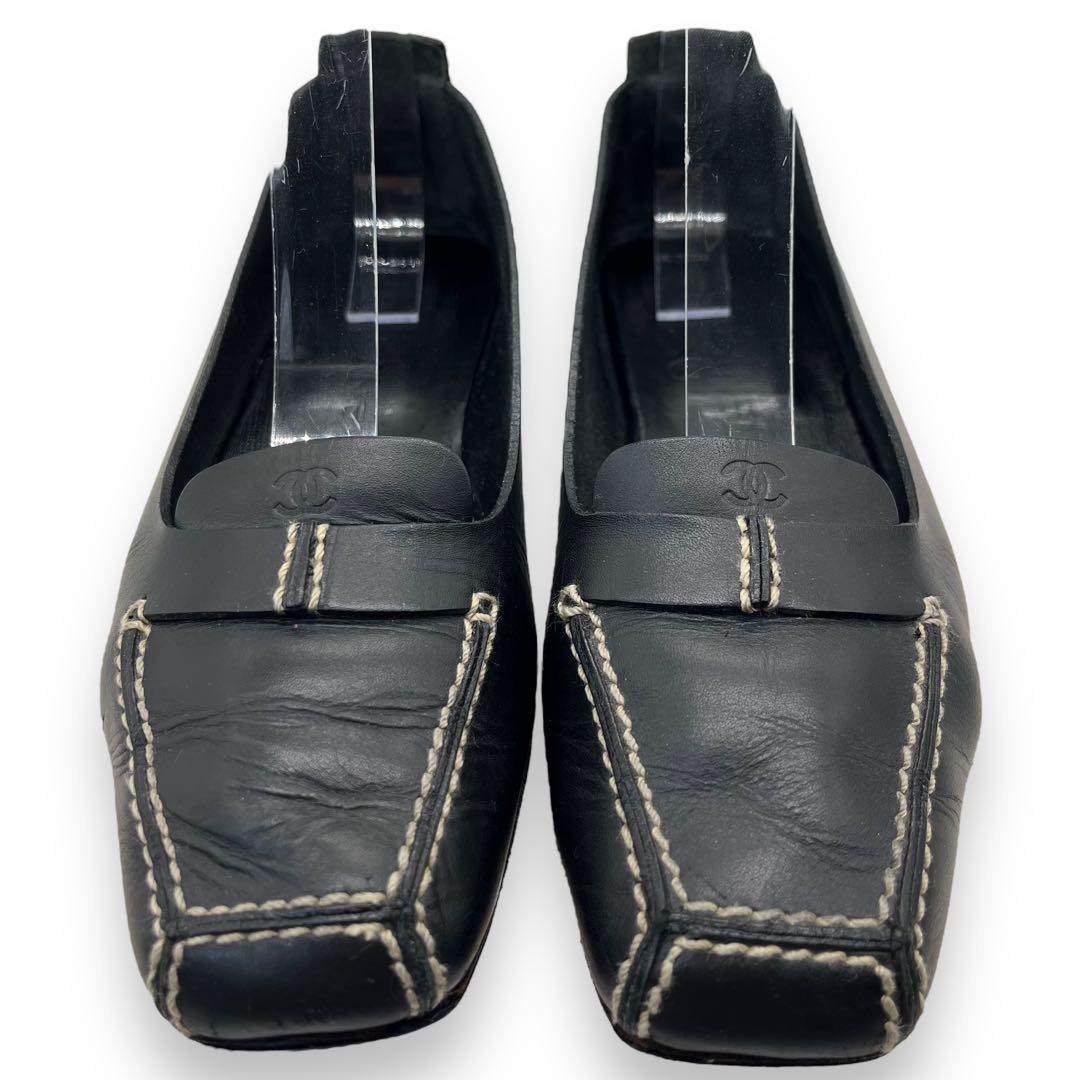 CHANEL シャネル ココマーク ステッチ ドライビングシューズ 24.0cm