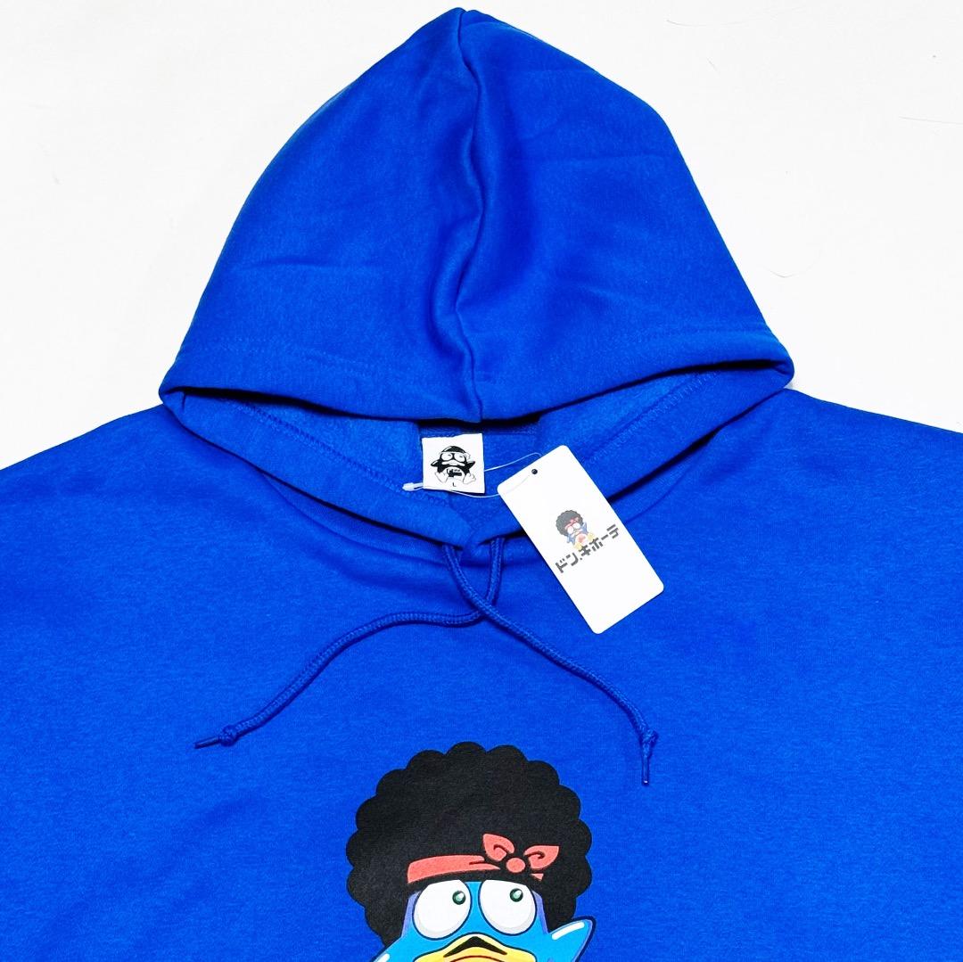 □ドンキホーテ×ブルーノマーズ 限定コラボ フードパーカー・ブルーL