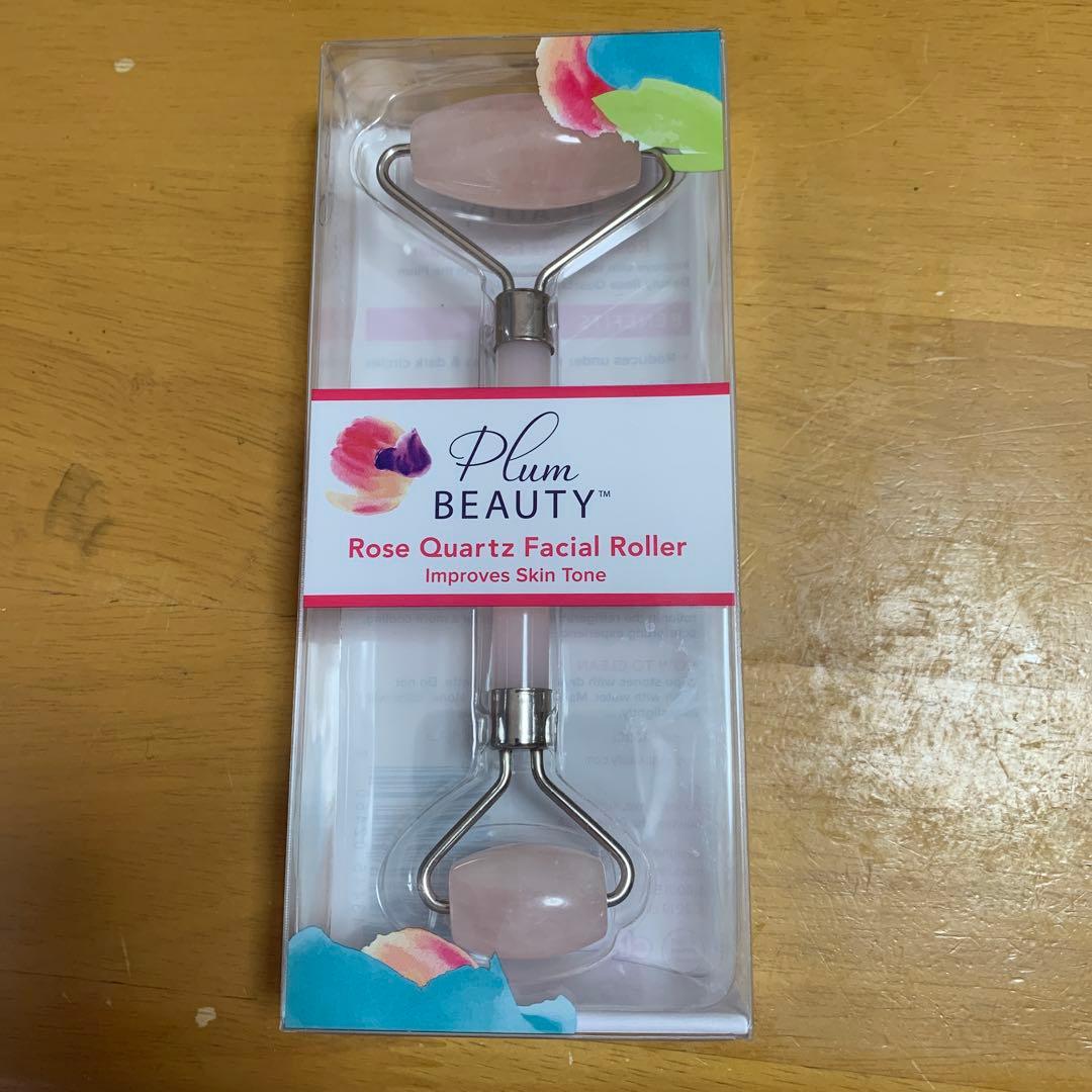 Plum Beauty ローズクォーツ フェイシャルローラー Amazon.com: Rose Quartz Face Roller - Gua Sha Facial Tools, Jade