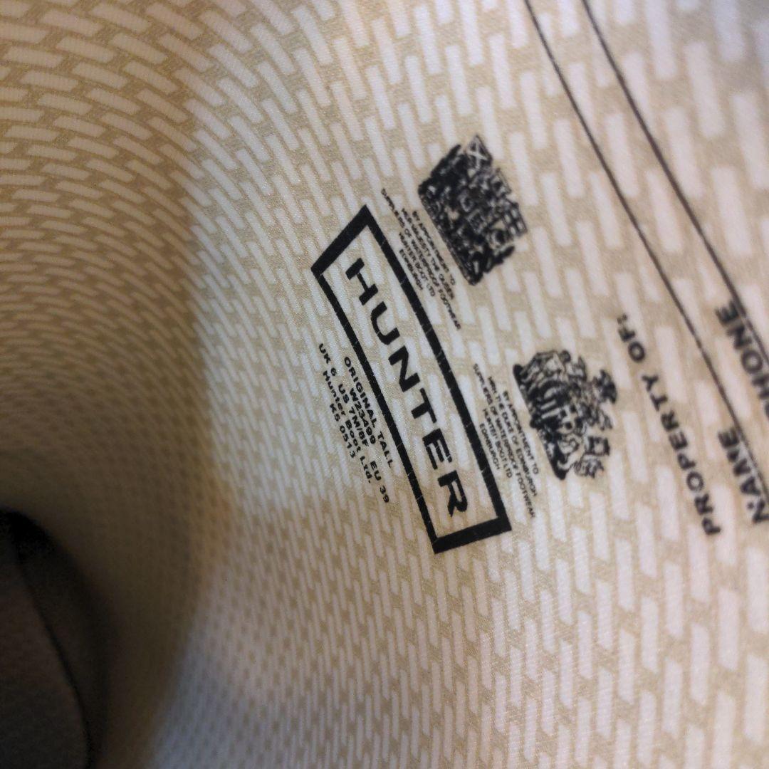 【極美品】HUNTER レインブーツ　uk6 24.5cm〜25cm