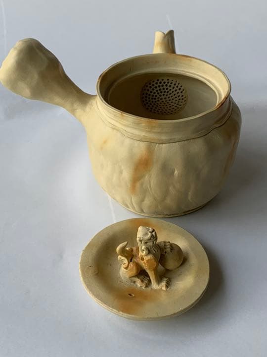 茶器セット1 白泥 手捻り火襷】間野弥平 共箱