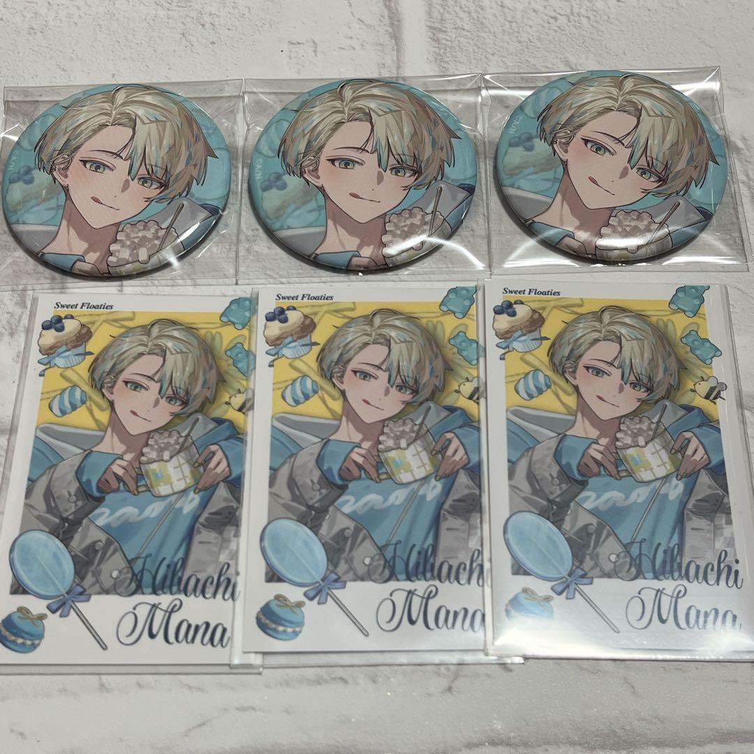 sweet floaties チェキ風カード にじさんじ 缶バッジ 緋八マナ