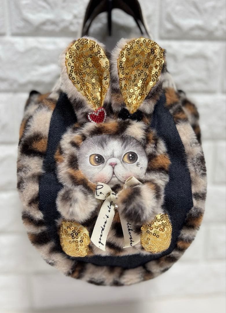 ゆ*ら様 コヤンイサムチョン ハンドメイド ファーミニバッグ ヒョウ柄