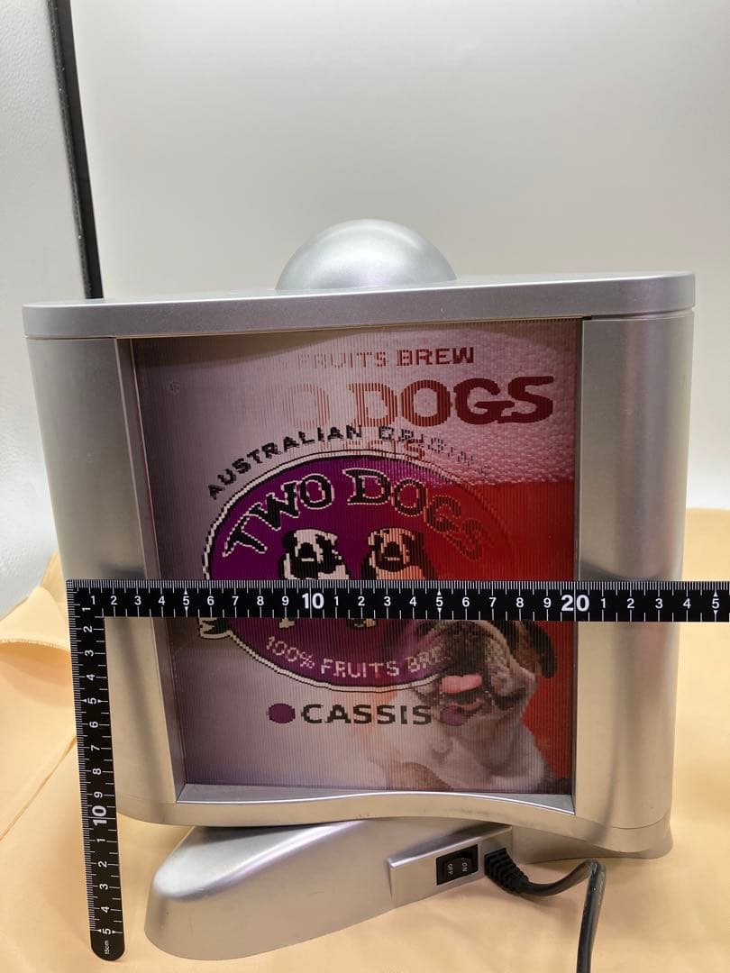 レアTWO DOGS 回転ネオンサイン ディスプレイ看板照明 レンチキュラー