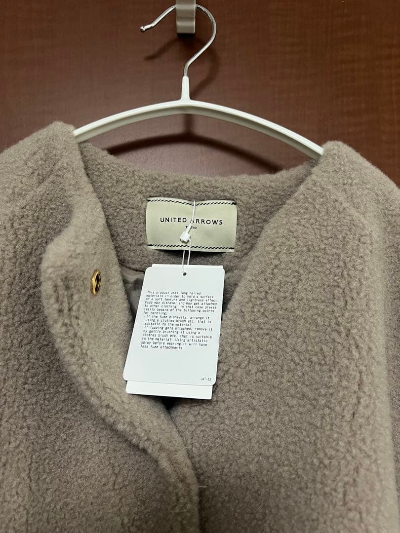 未使用 美品 ユナイテッドアローズ ボア マントコート 【タグ付き