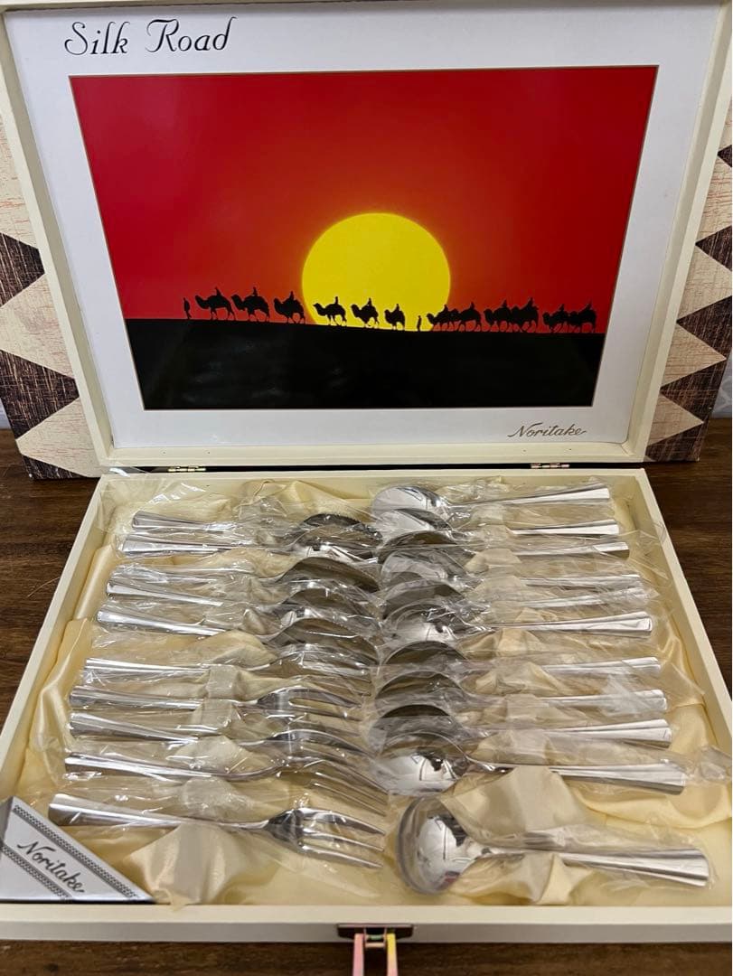 ノリタケ シルクロード デザート カトラリーセット スプーン フォーク