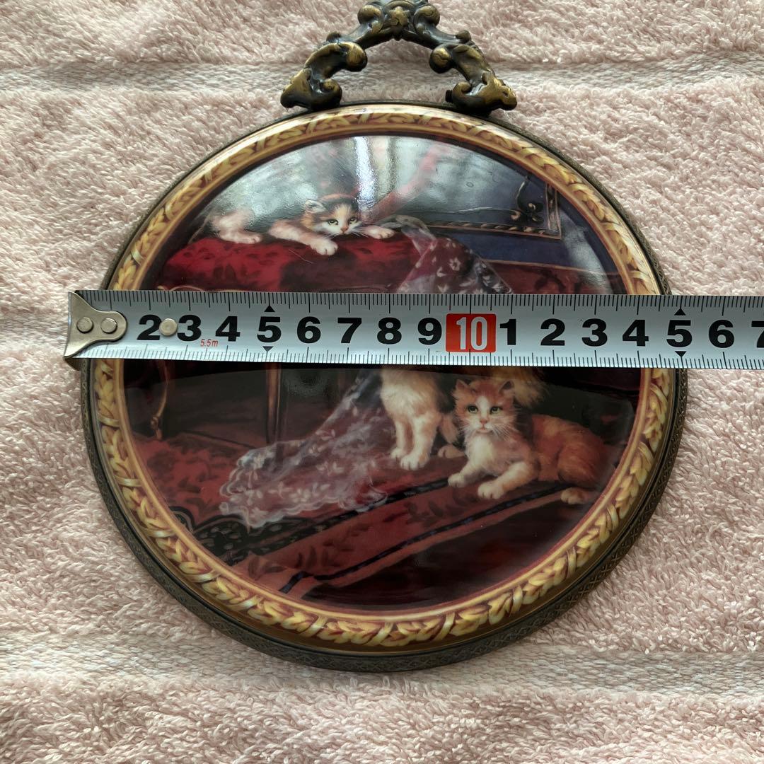 希少 猫マイセン 猫 壁掛け 飾り絵 プレート - メルカリ