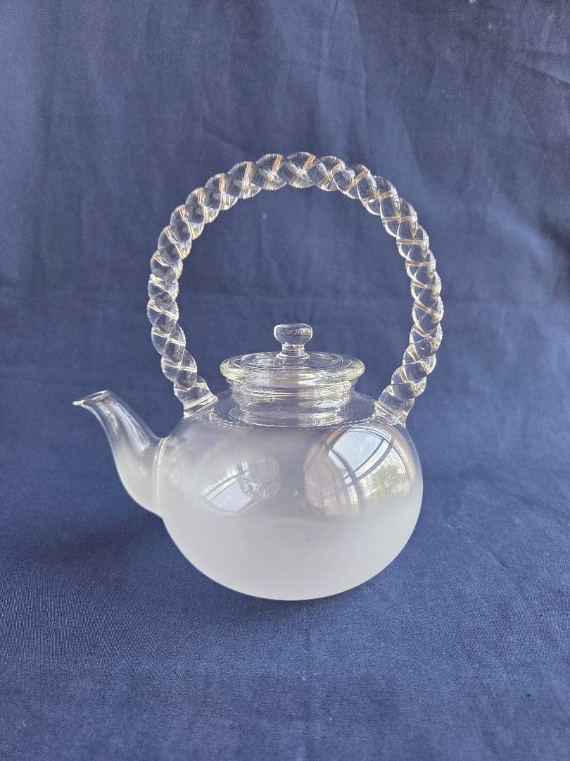 湯沸　義山　山下璃風作　未使用　ガラス　耐熱　湯沸かし