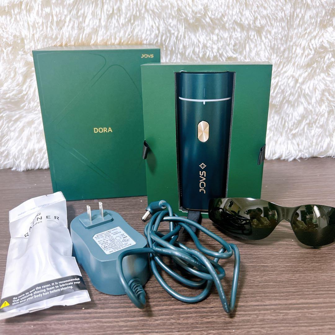 家庭用脱毛器 JOVS Dora グリーン JOVS（ジョブズ） JOVS DORA 家庭用脱毛器 エメラルドグリーン : らい