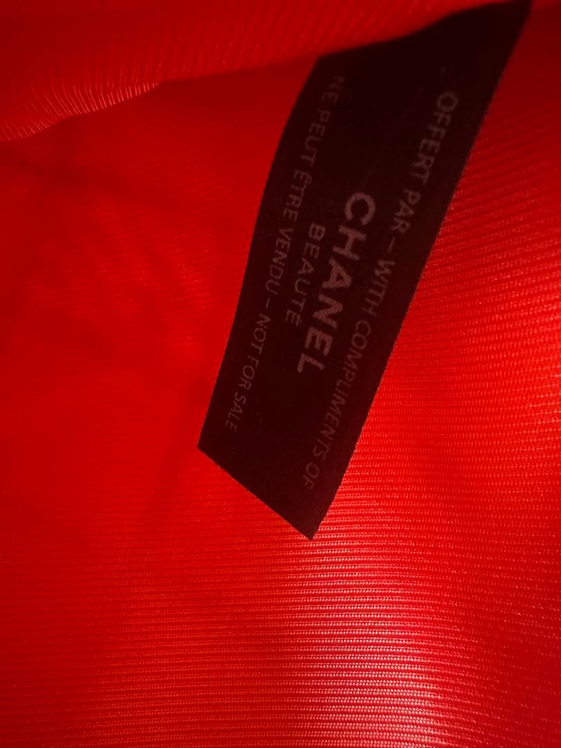 CHANELシャネル☆ノベルティ新品未使用ツイードトートバッグ赤白