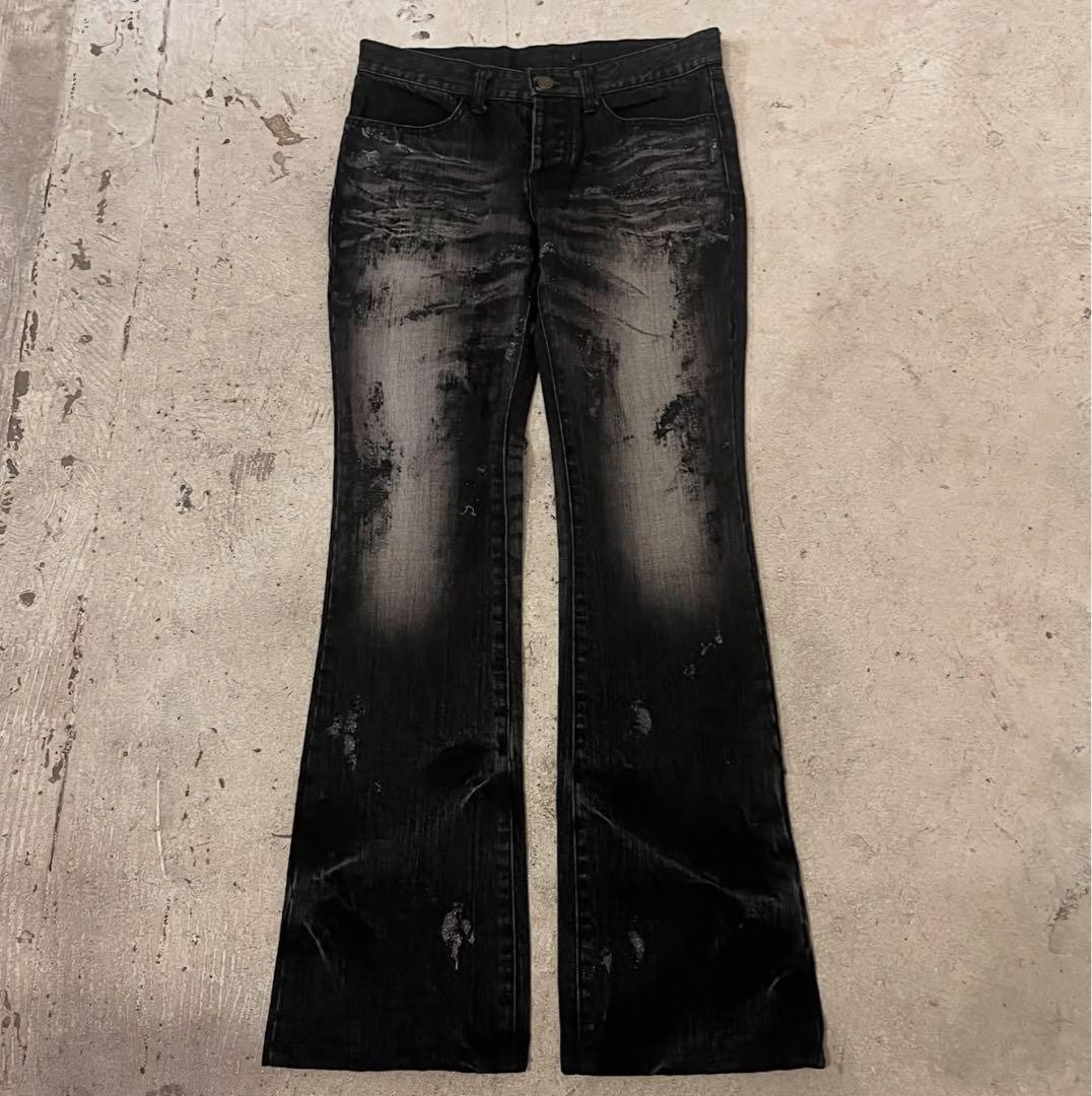 FUGA archive flare jeans ラメ デニム パンツ - メルカリ