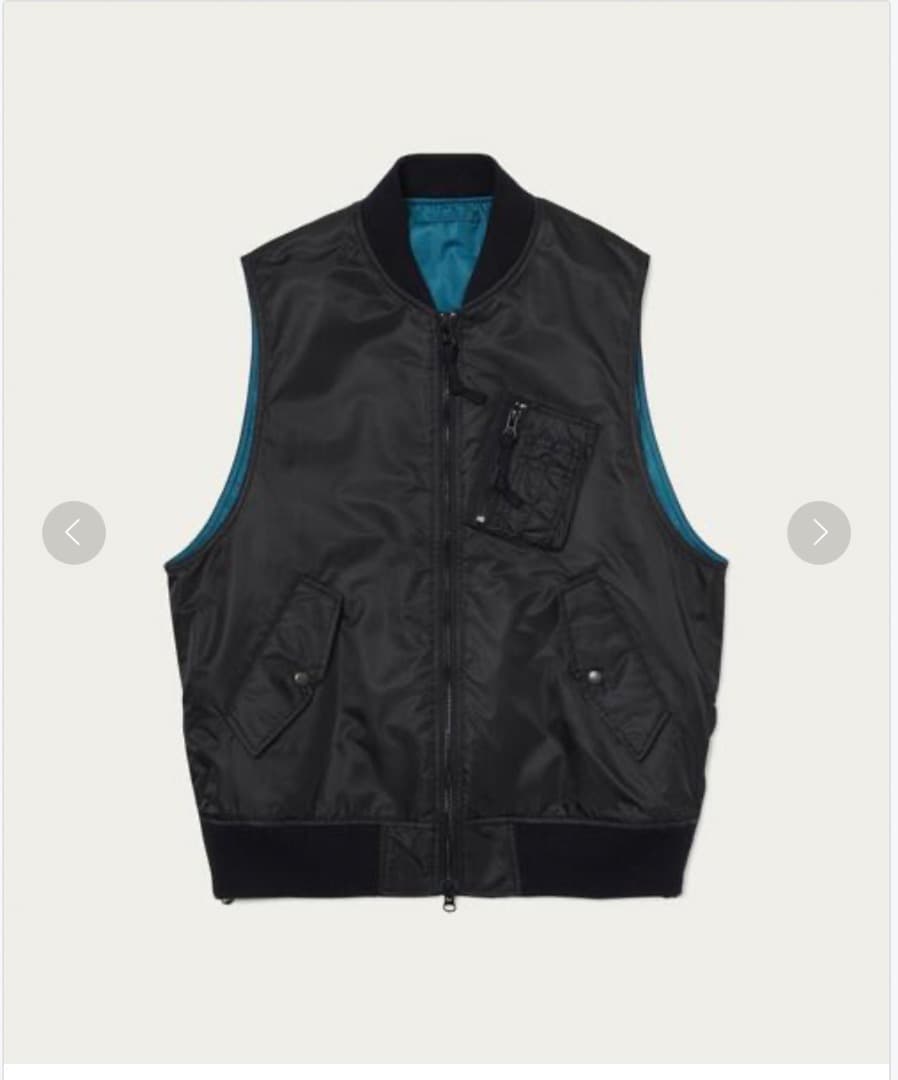 monkey time ベスト MA-1 黒 united arrows