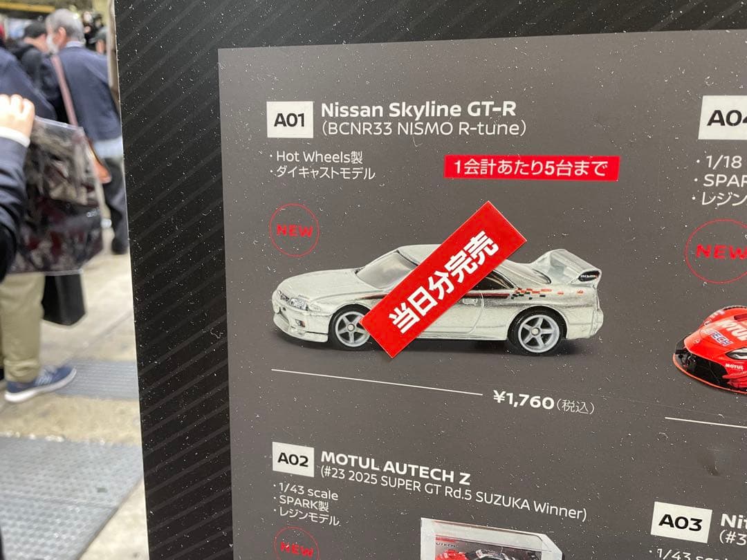 東京オートサロン2026日産ブース限定 R33GT-RニスモR-チューン 未開封