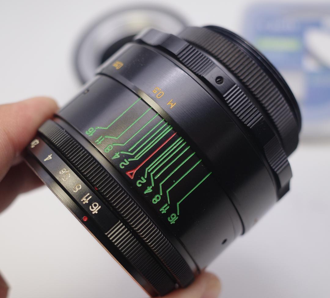 24デッドストックぐるぐるボケレンズヘリオス44-2M42アダプター付