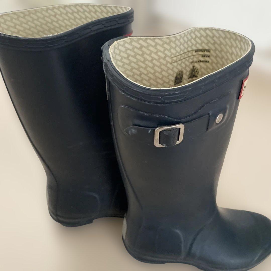 HUNTER ネイビー 長靴 バックル付き UK13（20.7cm） - メルカリ