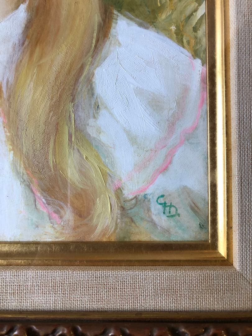 ゴンテルハズィ 少女の肖像画 サイン入り ゴンテルハズィ 少女の肖像画