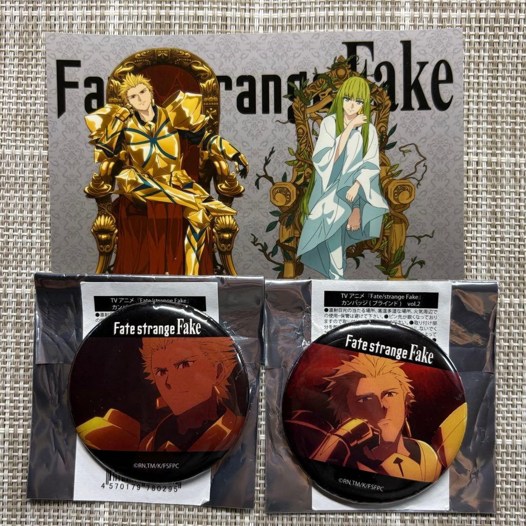Fate strange Fake ギルガメッシュ エルキドゥ 缶バッジ - メルカリ